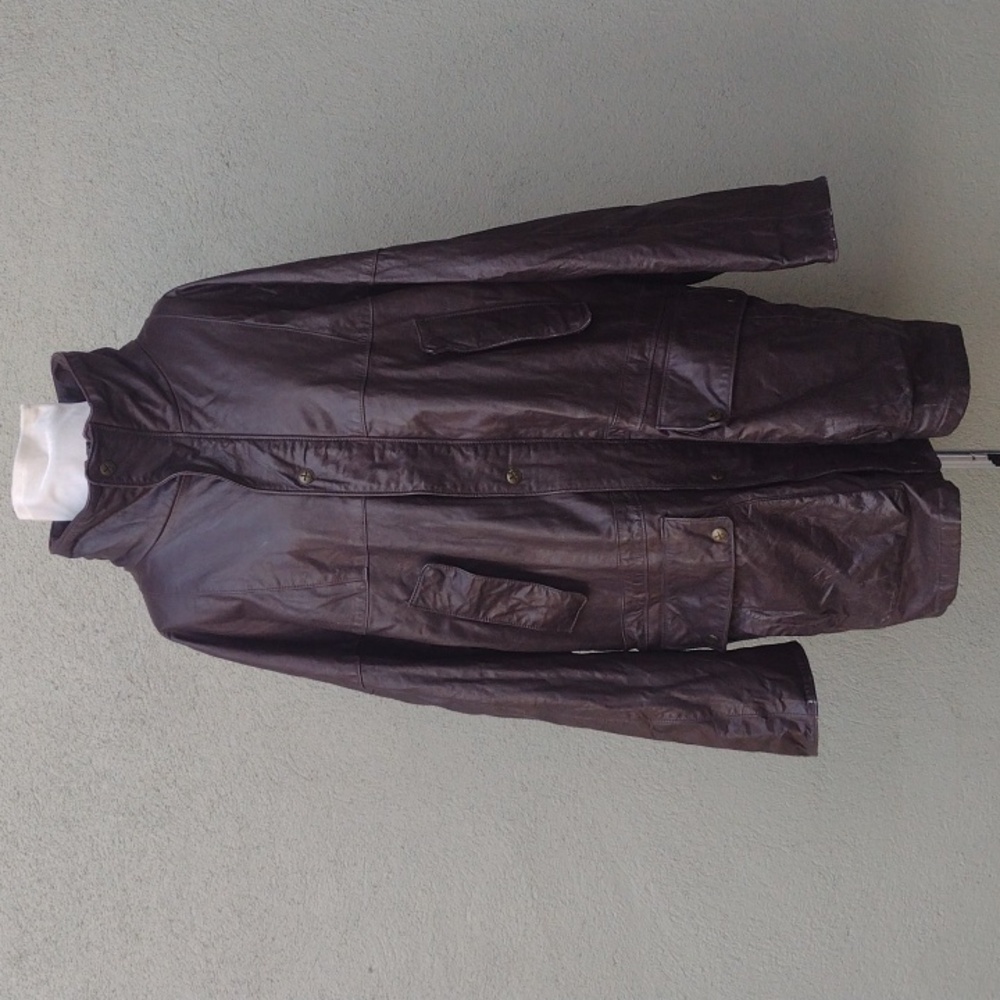 Worn Vintage Star Sportswear Brown Pieced Leather Jacket Men's XL Regular